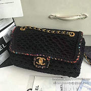 chanel crochet braid cayo coco flap bag black CohotBag a93680 vs09431 - 2
