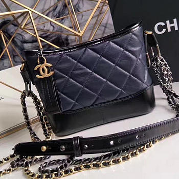 Chanel's gabrielle small hobo bag navy blue | A91810 