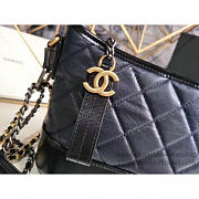 Chanel's gabrielle small hobo bag navy blue | A91810  - 3