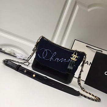 Chanel's gabrielle hobo bag blue 20cm
