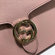 Gucci gg flap shoulder bag on chain pink 510303 - 5