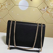 Gucci gg flap shoulder bag on chain black 510303 - 3