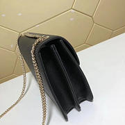 Gucci gg flap shoulder bag on chain black 510303 - 4
