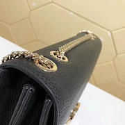 Gucci gg flap shoulder bag on chain black 510303 - 5