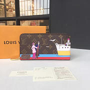 Louis Vuitton zippy wallet monogram ship couple 3165 - 1