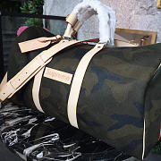 Louis Vuitton & Supreme Duffle Bag Keepall Green | 3741 - 3