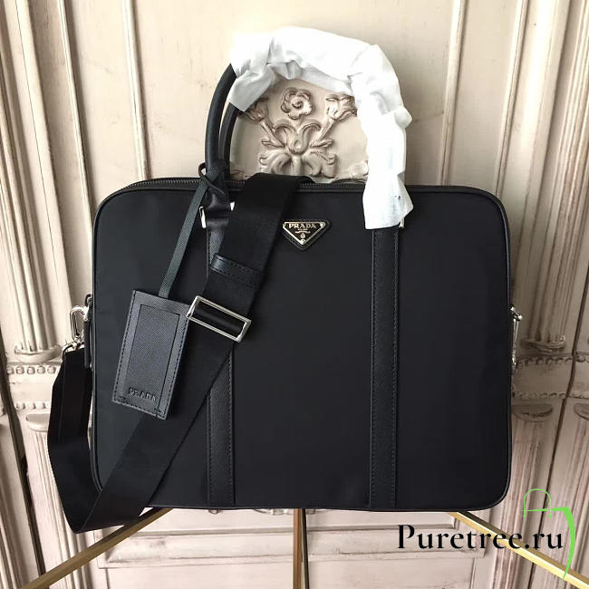 Prada leather briefcase 4295 - 1