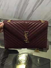 ysl gold monogram college wine red CohotBag 5082 - 6