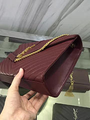 ysl gold monogram college wine red CohotBag 5082 - 3