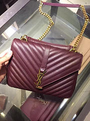 YSL gold monogram college wine red | 5113 - 6