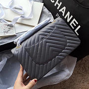 Chanel Classic Chevron Flap Bag Grey 25cm - 5