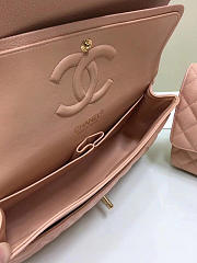 Chanel Grained calfskin flap bag gold pink 25cm - 4