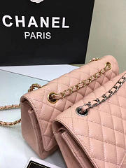 Chanel Grained calfskin flap bag gold pink 25cm - 5
