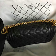 chanel small quilted caviar boy bag black gold CohotBag a13043 vs05262 - 6