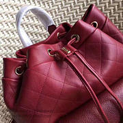 Chanel calfskin and caviar backpack burgundy | A98235  - 2