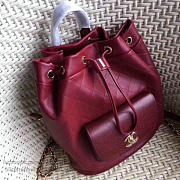 Chanel calfskin and caviar backpack burgundy | A98235  - 6