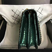 chanel snake embossed flap shoulder bag green CohotBag a98774 vs00273 - 2