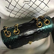 chanel snake embossed flap shoulder bag green CohotBag a98774 vs00273 - 4