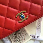 Chanel caviar quilted lambskin flap bag with top handle red a93752 vs09681 - 2