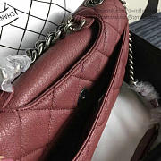 chanel quilted deerskin perfect edge bag burgundy CohotBag a14041 vs08504 - 2