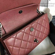 chanel quilted deerskin perfect edge bag burgundy CohotBag a14041 vs08504 - 4