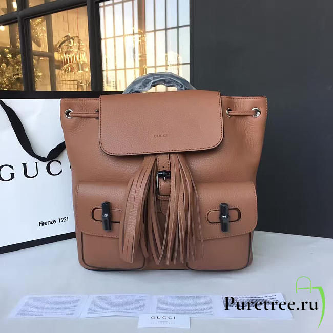 Gucci GG Leather Backpack 014 - 1