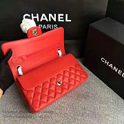 Classic chanel lambskin flap shoulder bag red | A01112 - 4
