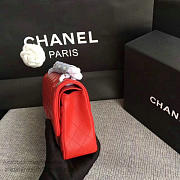 Classic chanel lambskin flap shoulder bag red | A01112 - 6