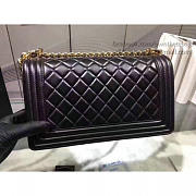 Chanel quilted lambskin medium boy bag gold hardware black | A67086 - 2