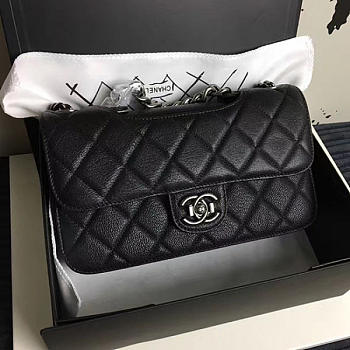 chanel quilted deerskin perfect edge bag black CohotBag a14041 vs02205