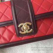 Chanel lambskin small wallet on chain red | A91365 - 6