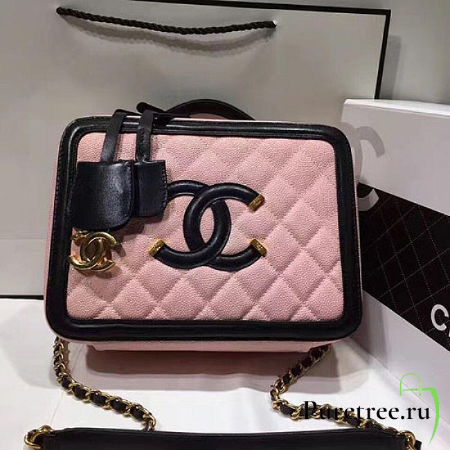 CHANEL | Vanity Bag in Light Pink - A93343 - 21 x 16 x 8 Cm - 1