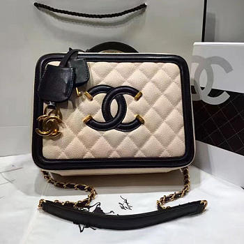 chanel caviar quilted small cc filigree vanity case beige CohotBag a93343 vs07581