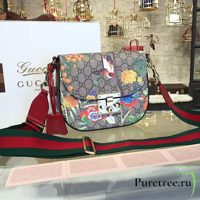 gucci padlock tian shoulder bag  - 1