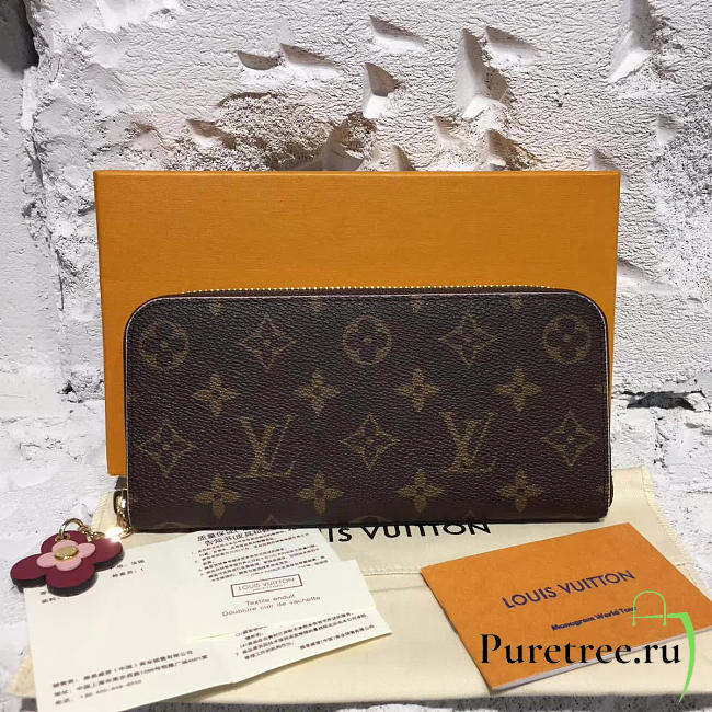 Louis Vuitton Clemence Pink Flower Wallet - 1