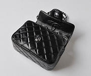 chanel lambskin leather flap bag with silver hardware black CohotBag  - 2