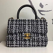 Chanel tweed top handle bag a13042 vs00035 - 1