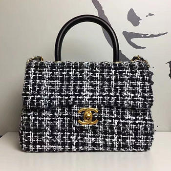 Chanel tweed top handle bag a13042 vs00035