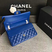 Chanel lambskin classic handbag blue | A01112 - 4