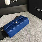 Chanel lambskin classic handbag blue | A01112 - 5