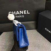 Chanel lambskin classic handbag blue | A01112 - 6