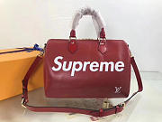 louis vuitton supreme handbag red m40432 - 6