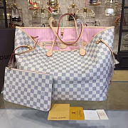 Louis Vuitton Neverfull GM Damier Azur Rose Ballerine - 1