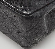 Chanel large classic handbag grained calfskin gold black - 30cm - 6