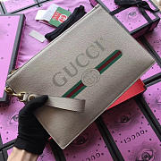 gucci gg leather clutch bag z09 - 3
