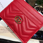gucci marmont card case nexthibiscus red leather CohotBag  - 4