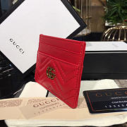 gucci marmont card case nexthibiscus red leather CohotBag  - 6
