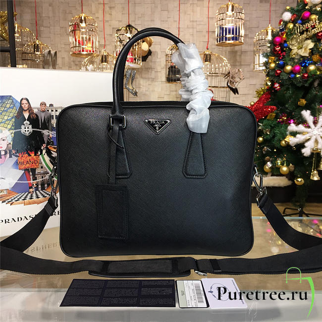 Prada leather briefcase 4229 - 1