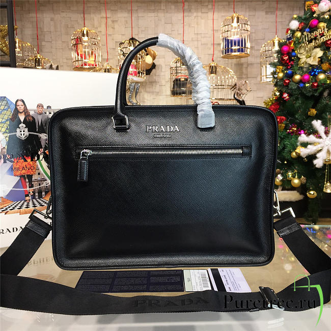 Prada leather briefcase 4232 - 1