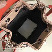 Chanel small drawstring bucket bag in black lambskin | A93730  - 5